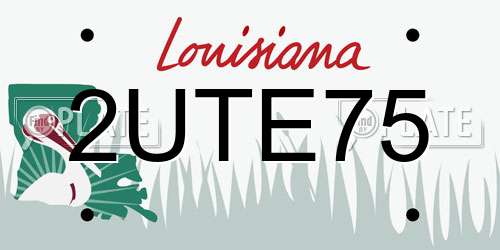 2UTE75 Louisiana License Plate