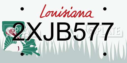 2XJB577 Louisiana License Plate