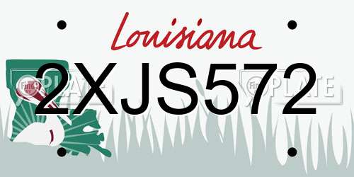 2XJS572 Louisiana License Plate