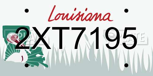 2XT7195 Louisiana License Plate