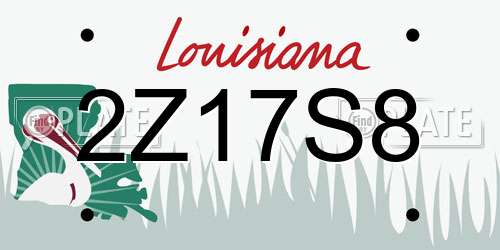 2Z17S8 Louisiana License Plate