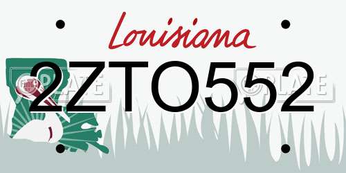 2ZTO552 Louisiana License Plate