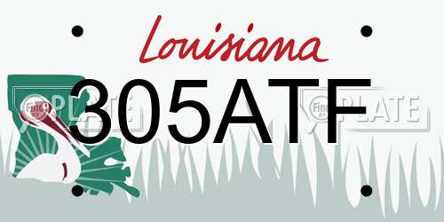 305ATF Louisiana License Plate