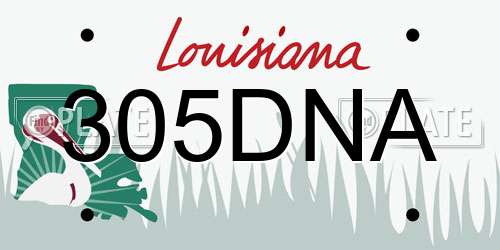 305DNA Louisiana License Plate
