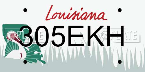 305EKH Louisiana License Plate
