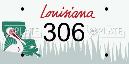 306 Louisiana License Plate