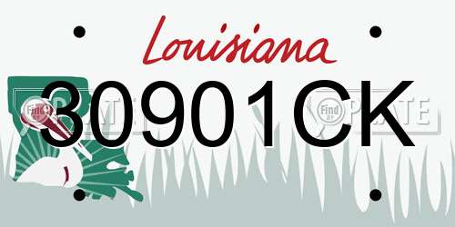 30901CK Louisiana License Plate