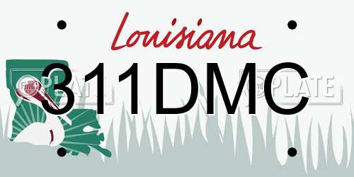311DMC Louisiana License Plate