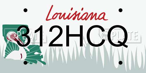 312HCQ Louisiana License Plate