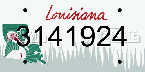 3141924 Louisiana License Plate