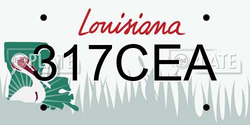 317CEA Louisiana License Plate