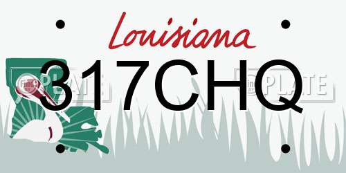 317CHQ Louisiana License Plate