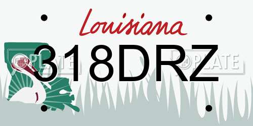 318DRZ Louisiana License Plate