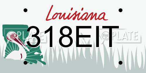 318EIT Louisiana License Plate