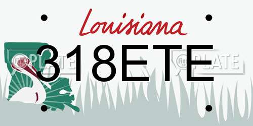 318ETE Louisiana License Plate