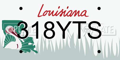 318YTS Louisiana License Plate