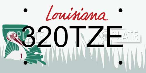 320TZE Louisiana License Plate