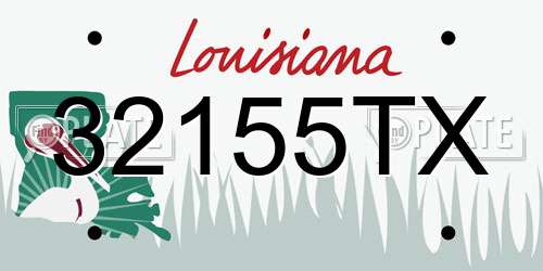 32155TX Louisiana License Plate