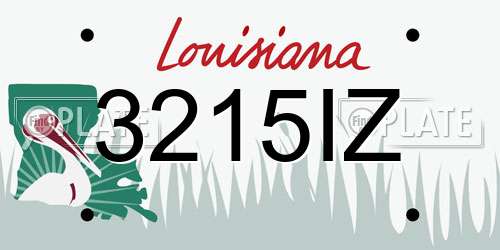 3215IZ Louisiana License Plate