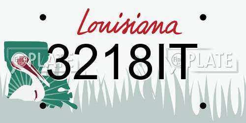 3218IT Louisiana License Plate