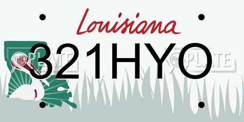 321HYO Louisiana License Plate