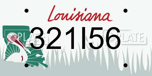 321I56 Louisiana License Plate