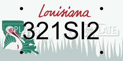 321SI2 Louisiana License Plate