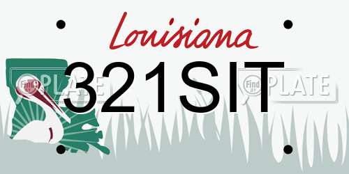 321SIT Louisiana License Plate