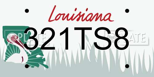 321TS8 Louisiana License Plate
