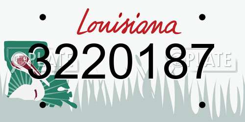 3220187 Louisiana License Plate