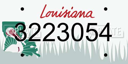 3223054 Louisiana License Plate