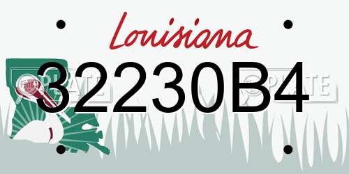 32230B4 Louisiana License Plate