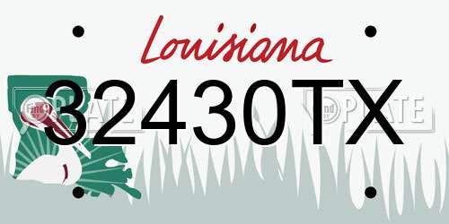 32430TX Louisiana License Plate