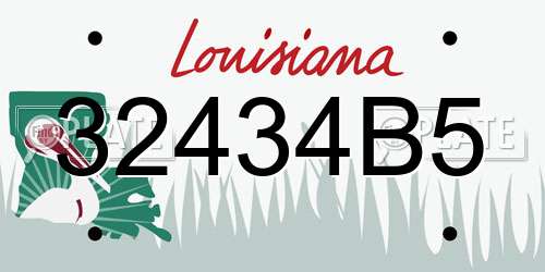 32434B5 Louisiana License Plate
