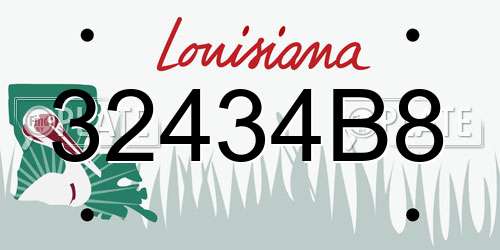 32434B8 Louisiana License Plate