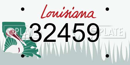 32459 Louisiana License Plate