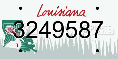 3249587 Louisiana License Plate