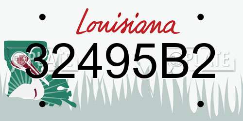 32495B2 Louisiana License Plate