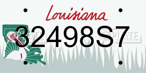 32498S7 Louisiana License Plate