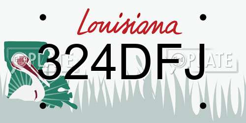 324DFJ Louisiana License Plate