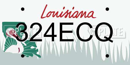 324ECQ Louisiana License Plate
