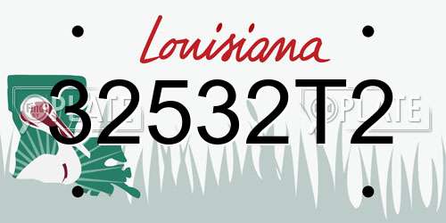 32532T2 Louisiana License Plate