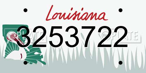 3253722 Louisiana License Plate