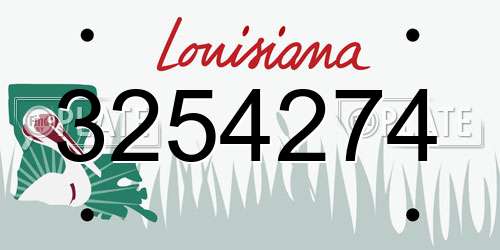 3254274 Louisiana License Plate