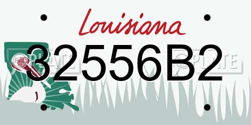 32556B2 Louisiana License Plate