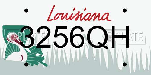 3256QH Louisiana License Plate