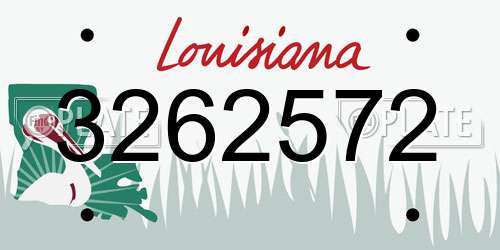 3262572 Louisiana License Plate