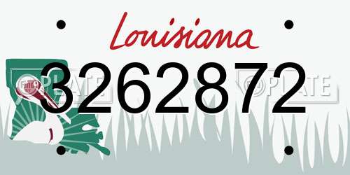 3262872 Louisiana License Plate