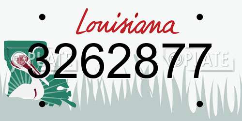 3262877 Louisiana License Plate