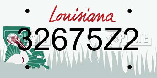 32675Z2 Louisiana License Plate